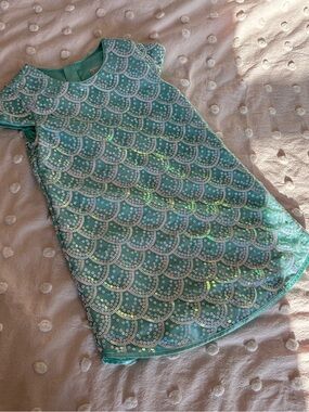 Disney Princess Ariel Dress | Sequin Mermaid-Scale Cap Sleeve Dress